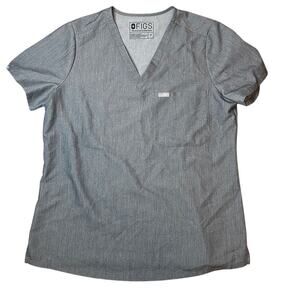 Figs Catarina One-Pocket Scrub Top GRAPHITE Medium